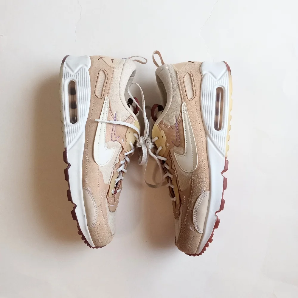 SOLDNike Air Max 90 Futura Serena Williams Sanddrift White Hemp Sneakers - Picture 3 of 11